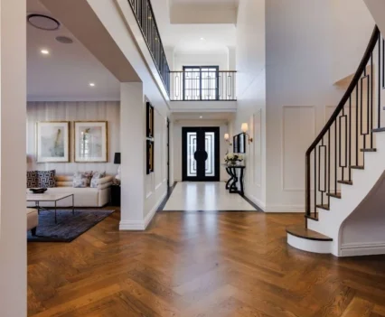 Grand façade with wrought iron doors - Sydney Builder Sarpel Homes