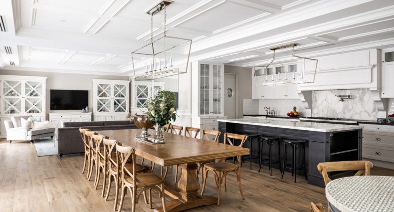 Hamptons Style Kitchen Dining and LIving