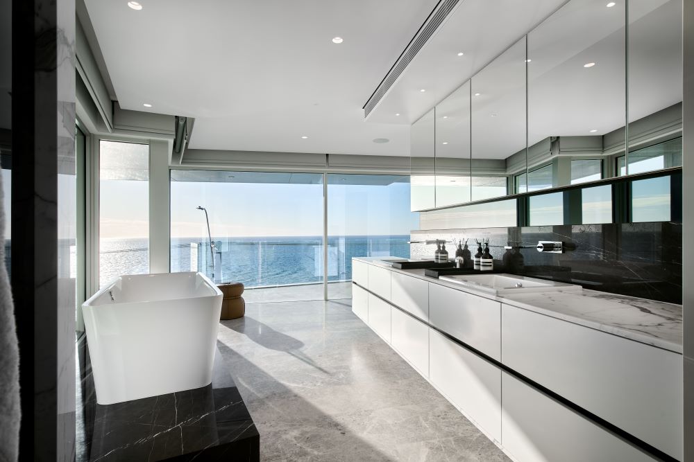 Luxury Bathroom Overlooking Ocean Perth Custom Builders