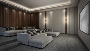 Luxury Custom Home Theater - Custom Homes Builder