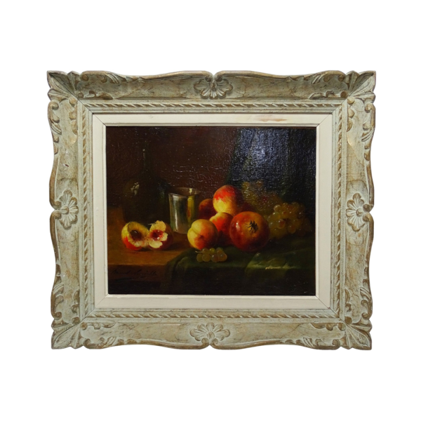 Antique French still life oil painting 1
