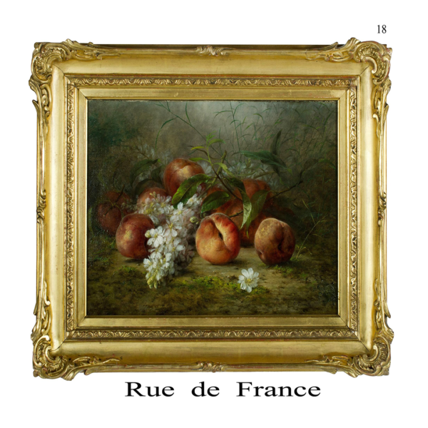 Antique French still life oil painting