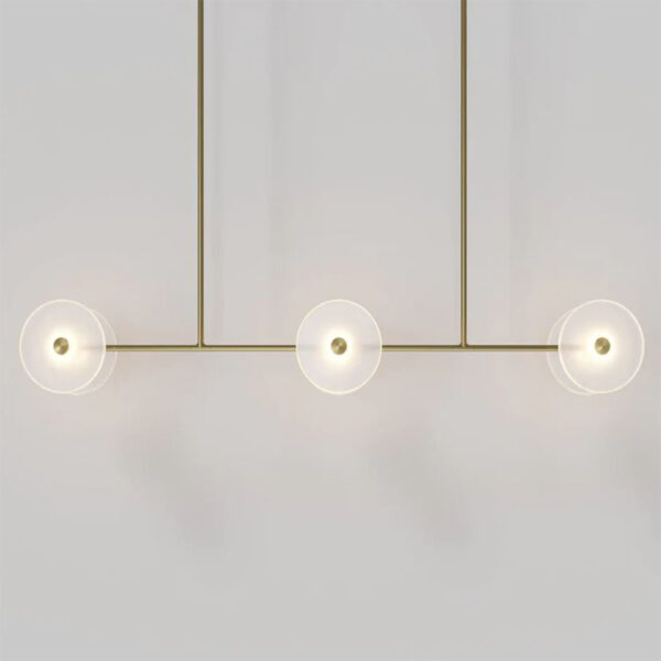 Coral Linear Rod Clear Pendant Light