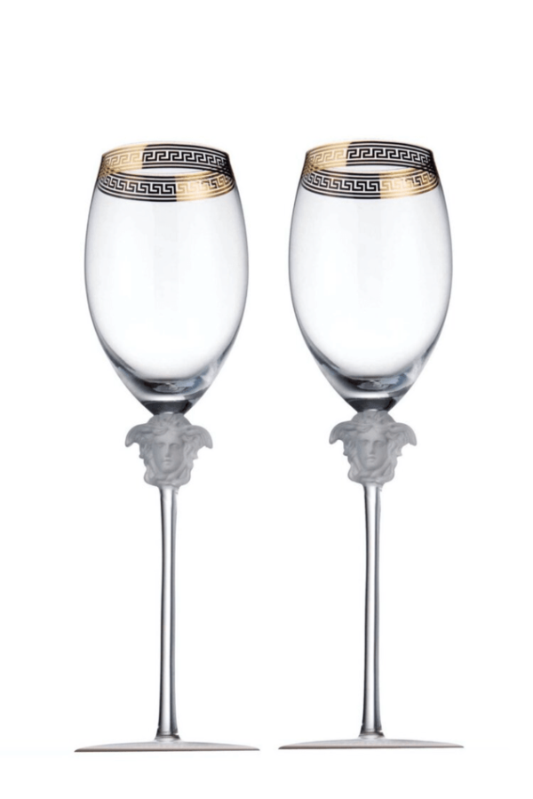 Versace Home Medusa Lumiere D'or Red Wine Glass