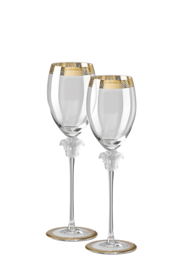 Versace Home Medusa Lumiere D'or White Wine Glass