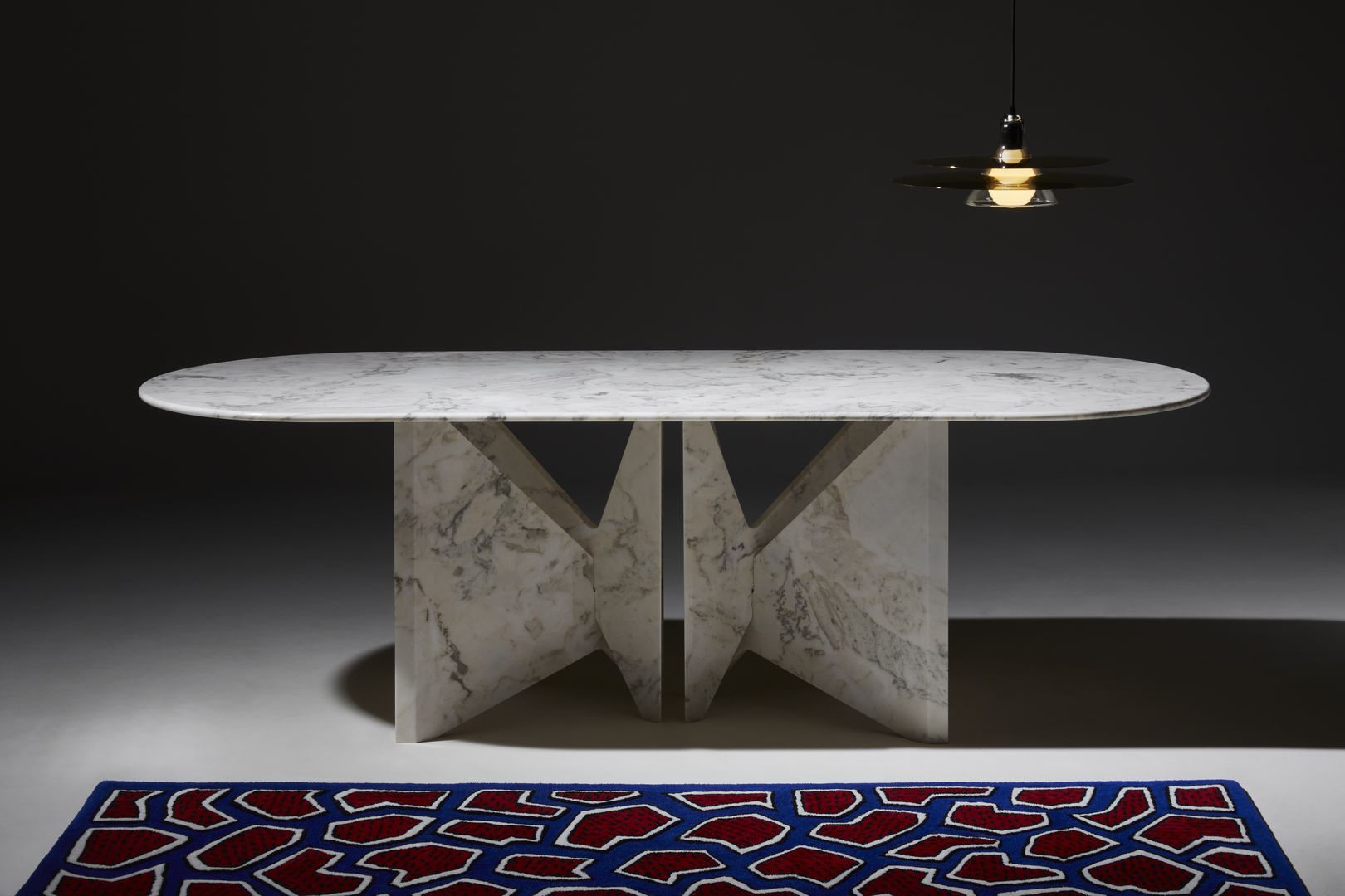 Living Edge Furniture Marble Dining Table 