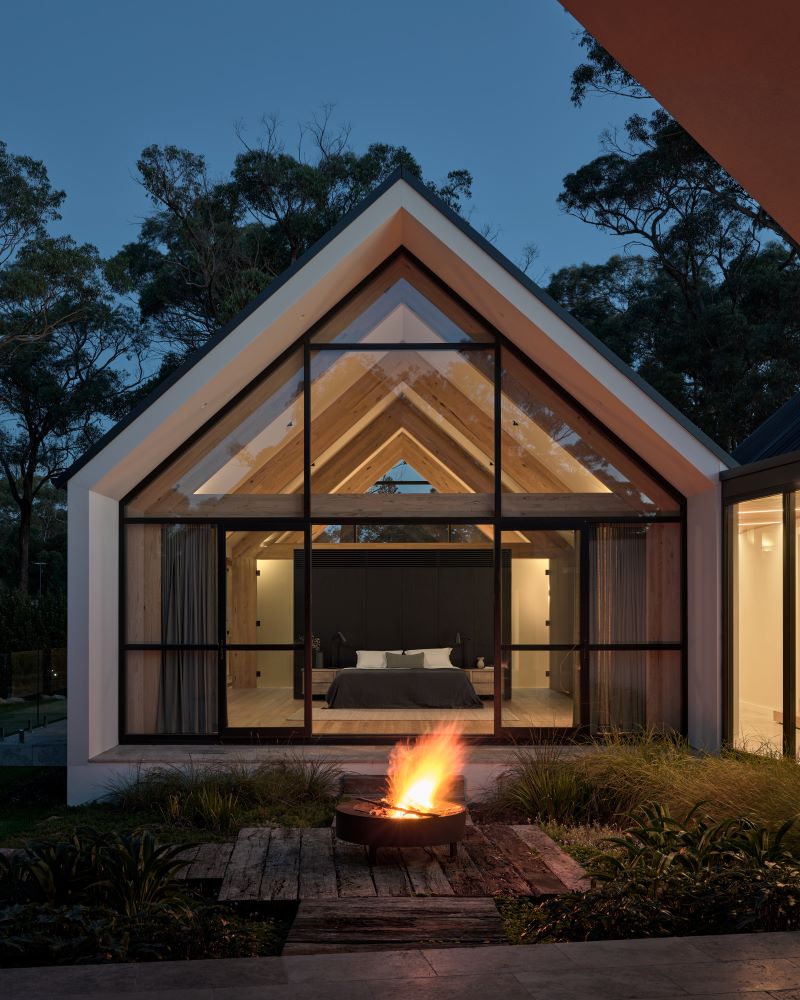 Outdoor firepit area