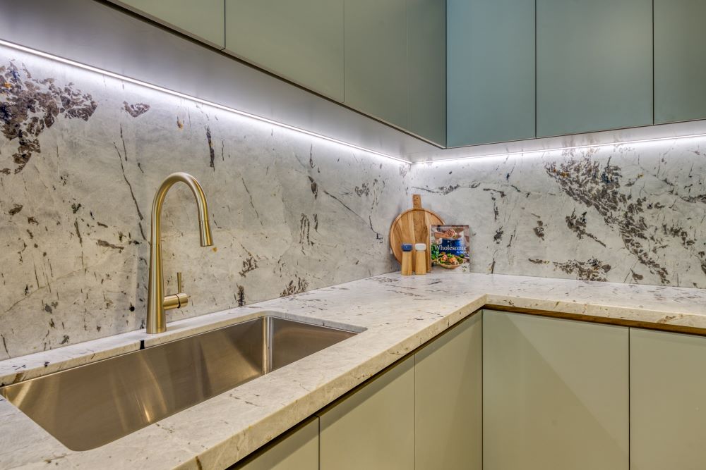 Marble kitchen benchtop