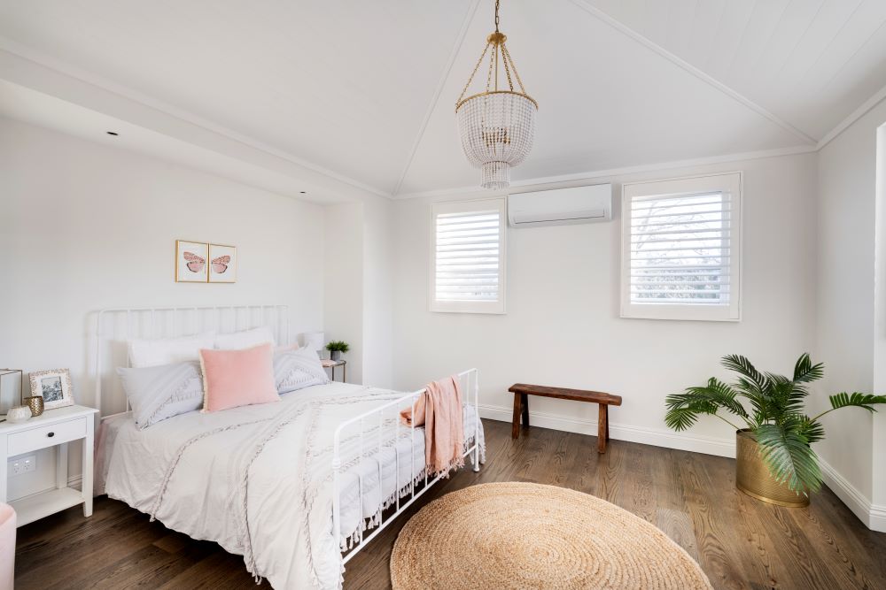 Bright airy bedroom