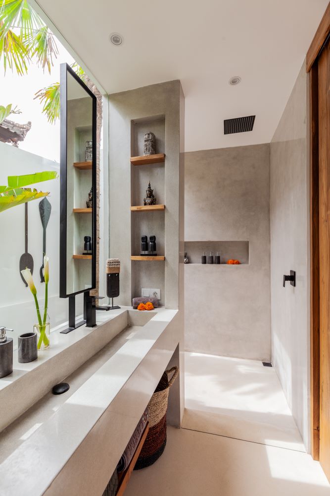 Open-plan bathroom