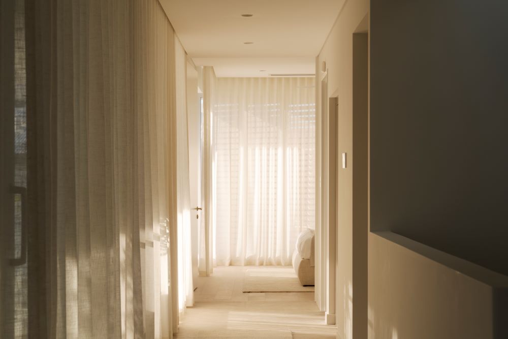 Sheer Curtains in custom homes Perth