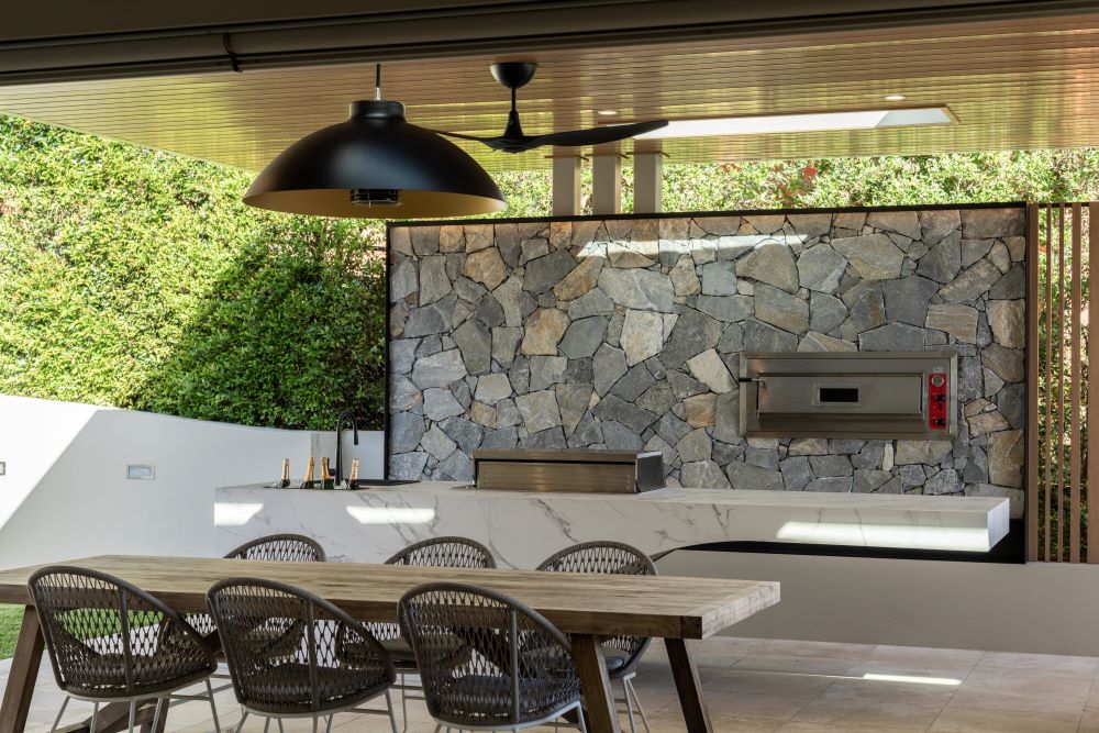 Custom outdoor BBQ area