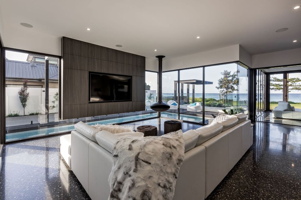 Coastal living room design