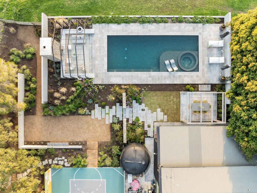 Rural landscape design in Australia responding to natural terrain