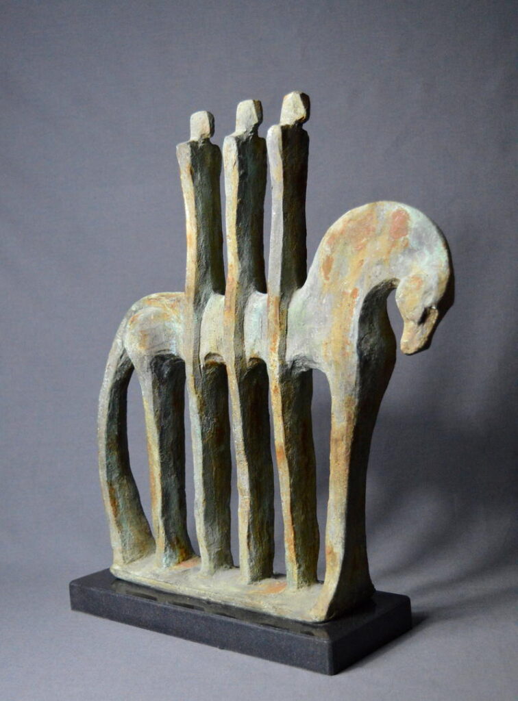 outdoor horse sculpture