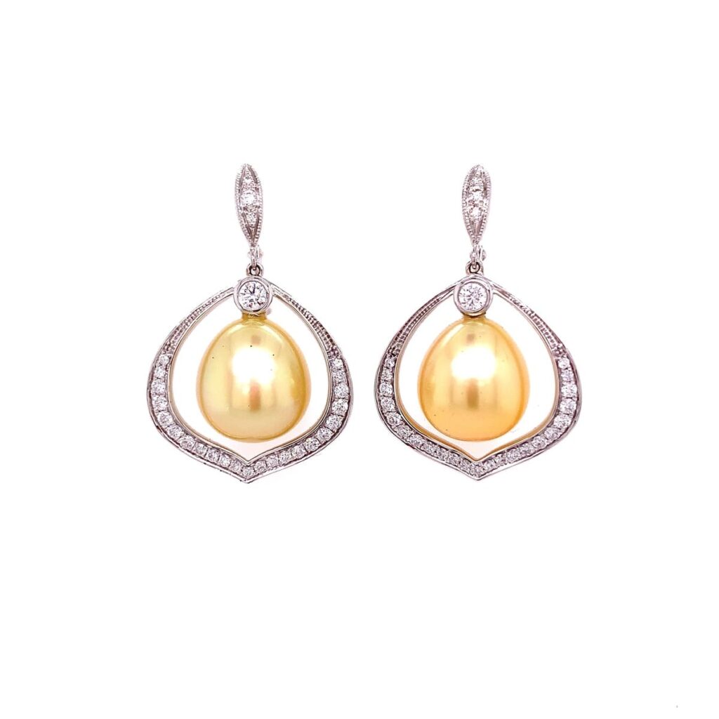 Pearl and Diamond Earrings