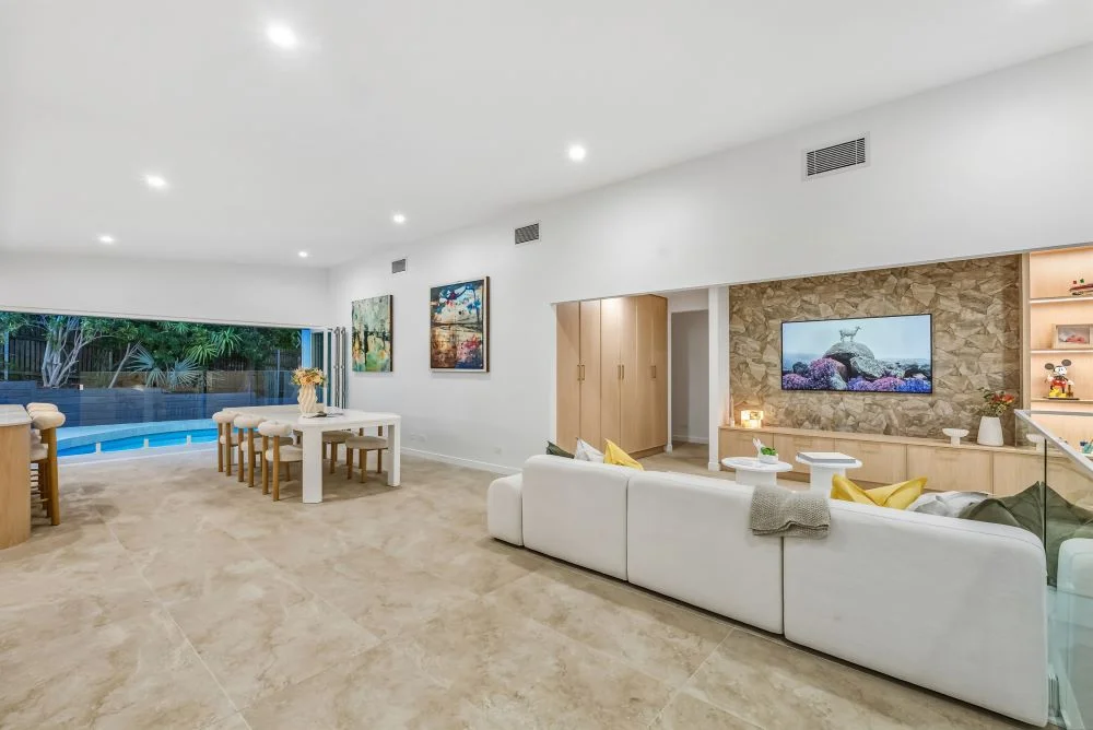 open plan living design