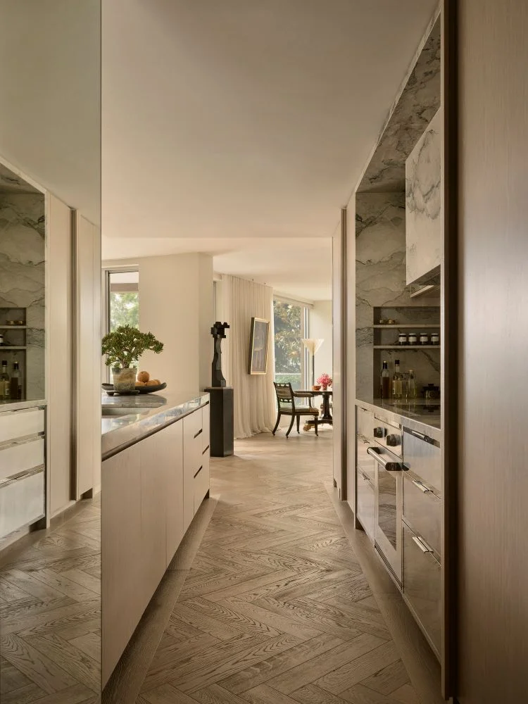 Thomas Hamel Elizabeth Bay apartment with Mardegan Legno herringbone flooring