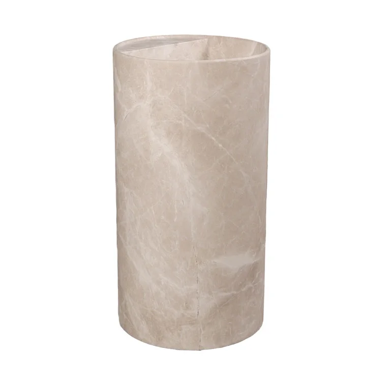 Marble vanity with integrated basin