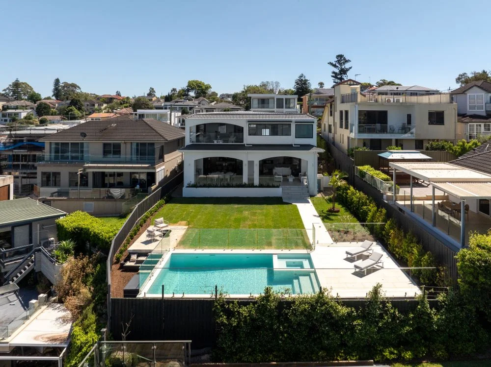 Gladesville knockdown rebuild with arched alfresco terrace