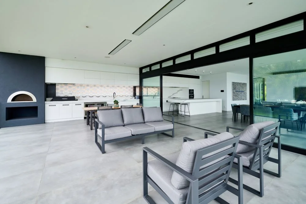 modern home with floor-to-ceiling glazing