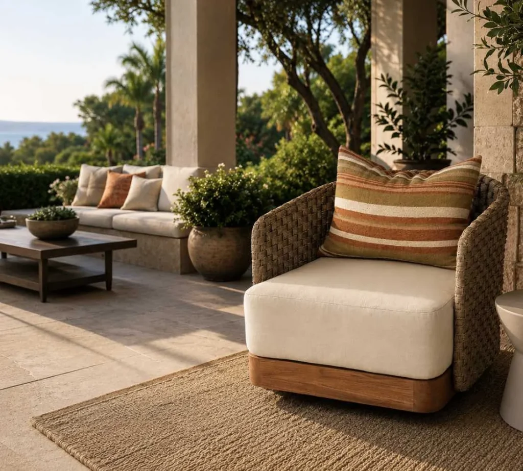 Osier Belle Provence Arm Chair designed for luxury outdoor living in Australian homes