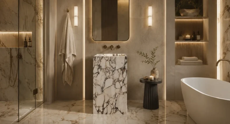 marble basins and vanities
