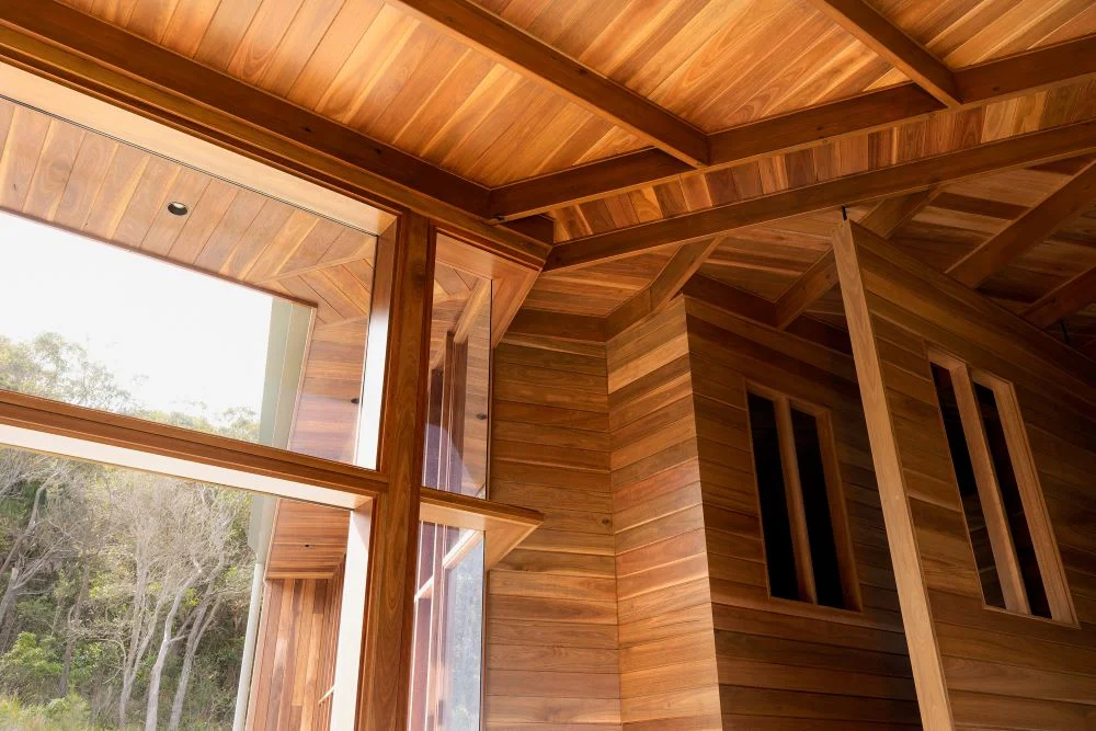 Australian spotted gum sliding doors