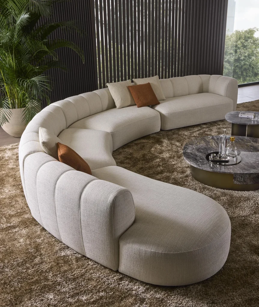 Marelli Milo curved sofa from Sovereign Interiors