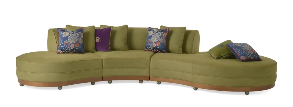 Etro Home Interiors Mekong curved sofa