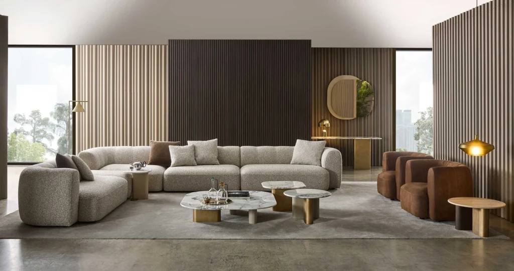 Marelli Milo curved sofa from Sovereign Interiors