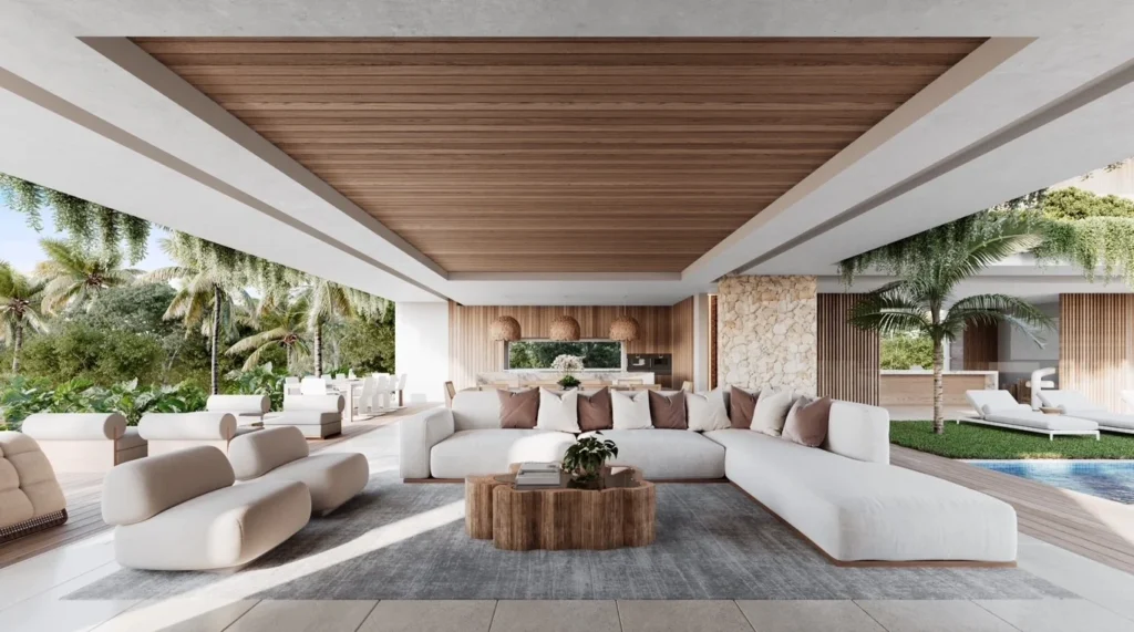 Indoor outdoor living in Pirone Builders home