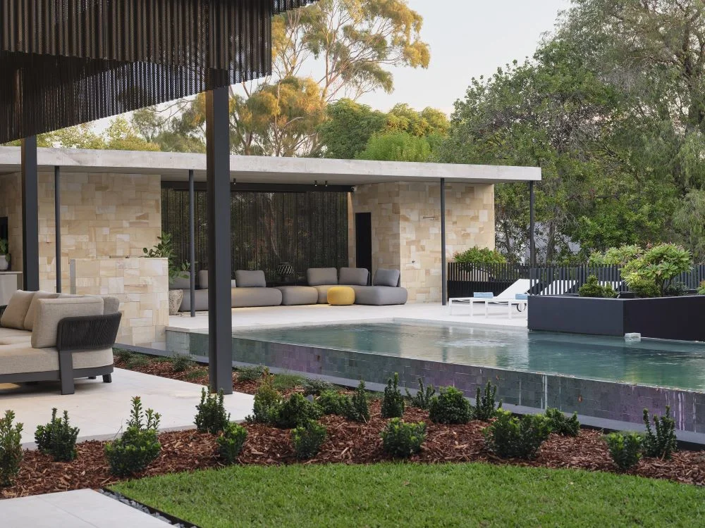 luxury pool and cabana
