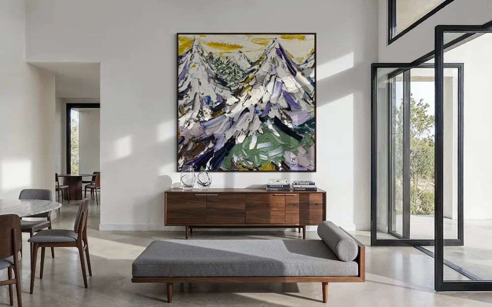 yellow abstract art by Felicia Aroney