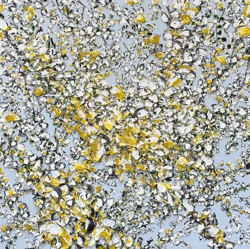 how to decorate with yellow art