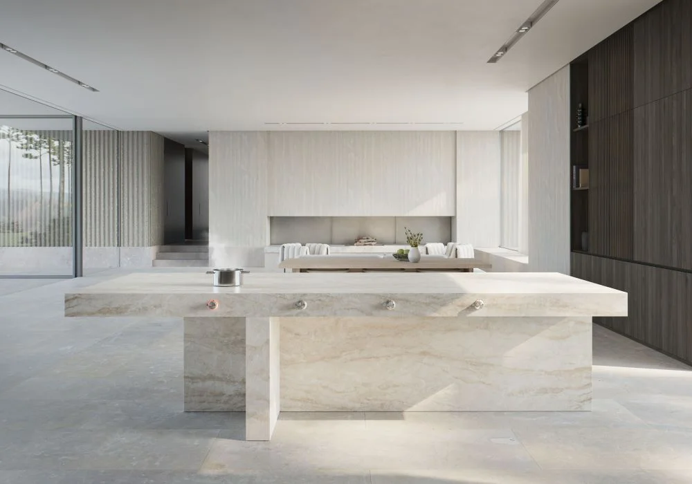 Gaggenau Essential Induction technology concealed beneath a Dekton benchtop