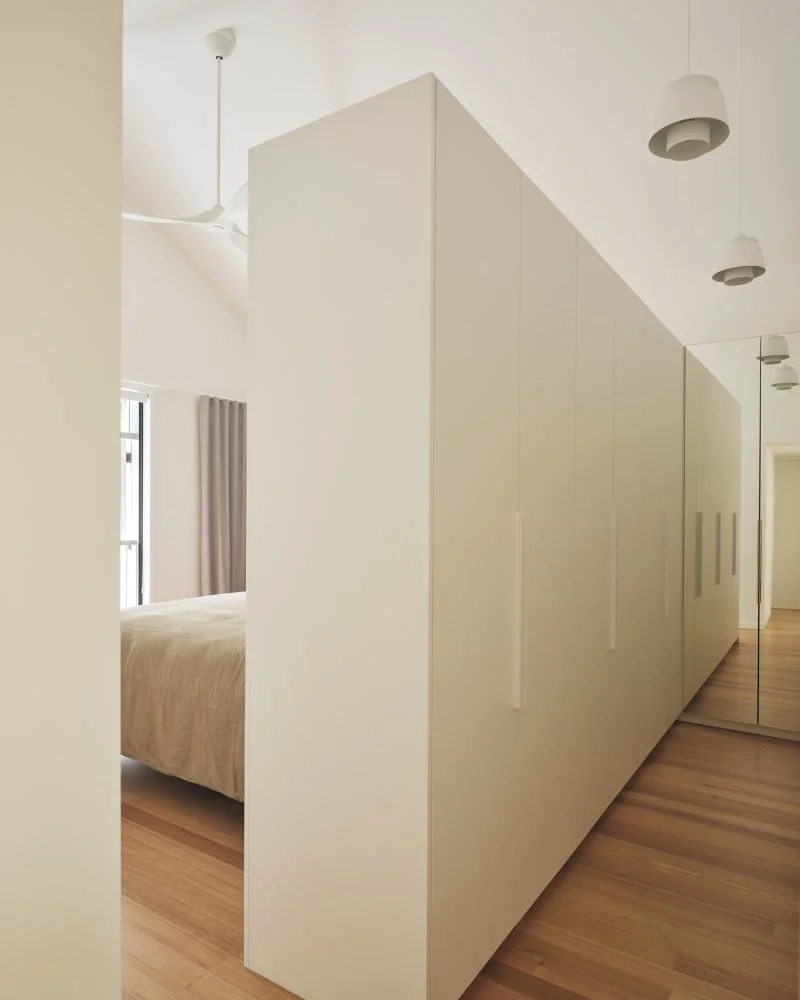 Main bedroom in contemporary two-storey Balmain residence
