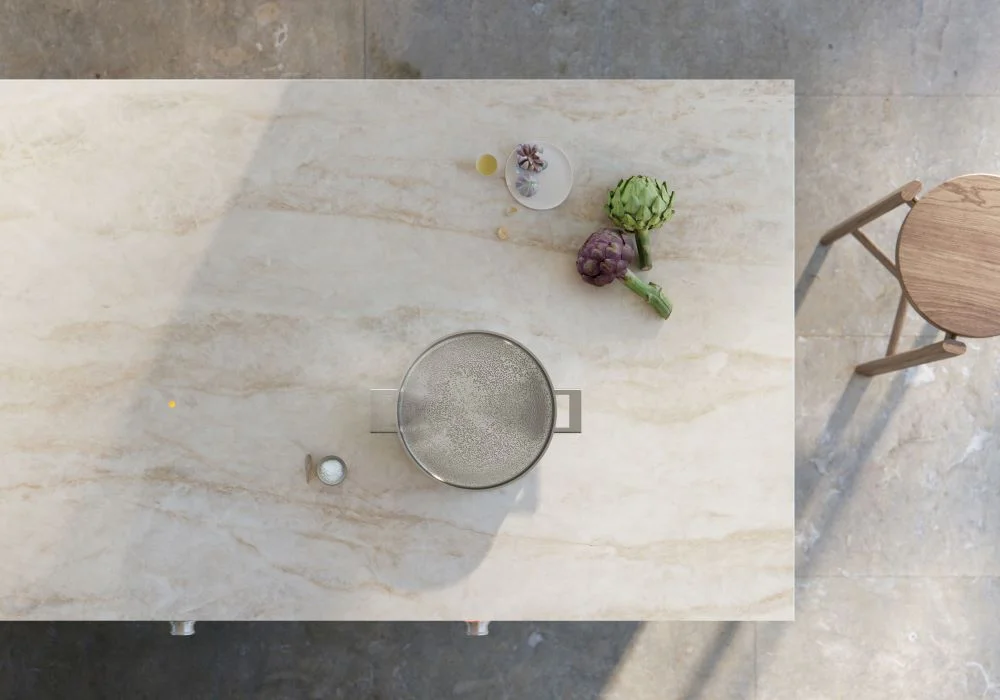 Gaggenau Essential Induction with illuminated cooking zone beneath a Dekton benchtop
